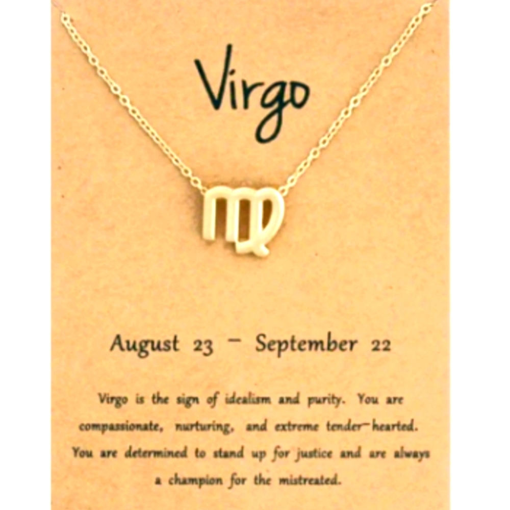 Virgo zodiac necklace